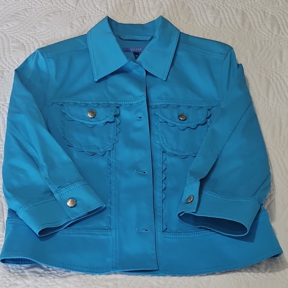 Escada Sport Vibrant Blue Women's Jacket Sz 40 (US Sz 10)